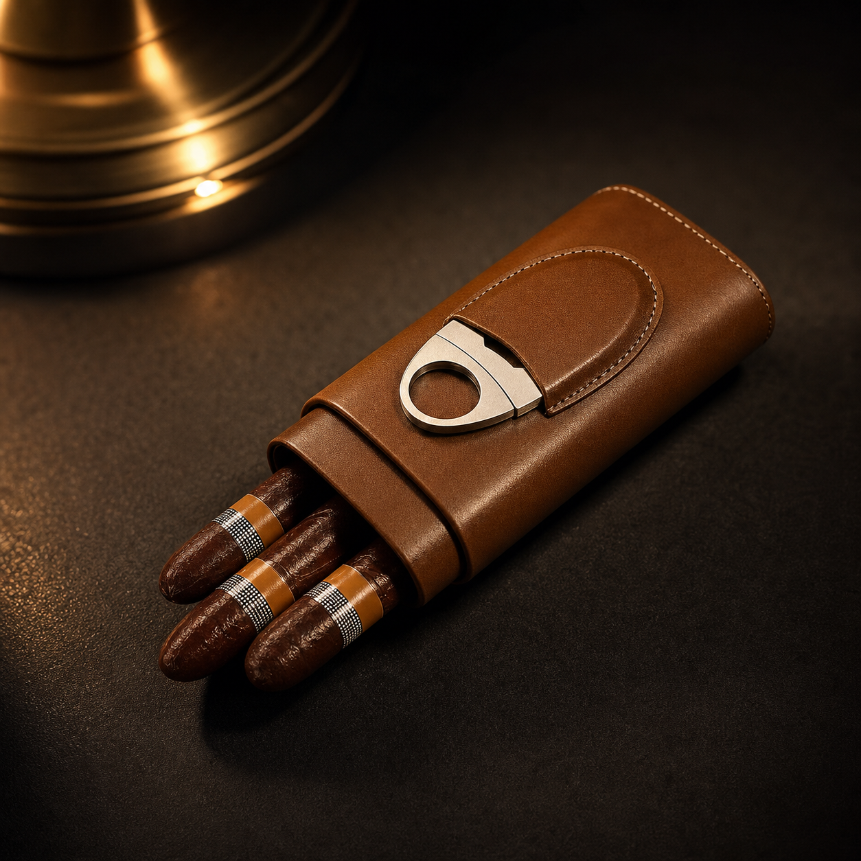 The Portmanteau — Leather Cigar Case