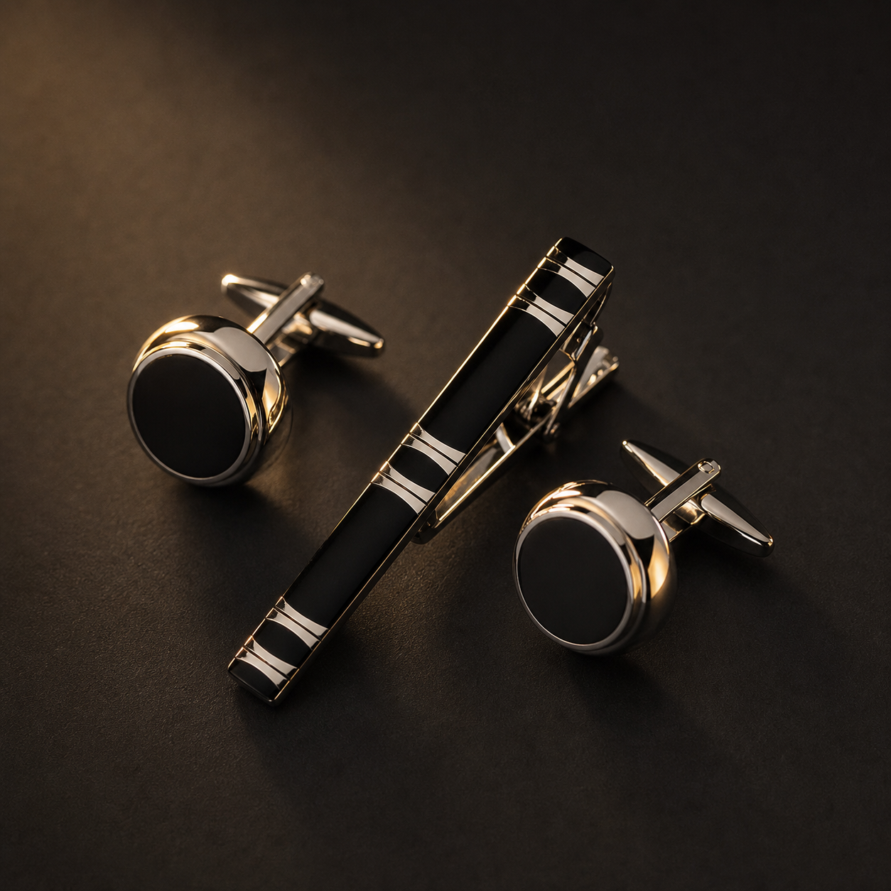 The Witness — Cufflink & Tie Clip Set