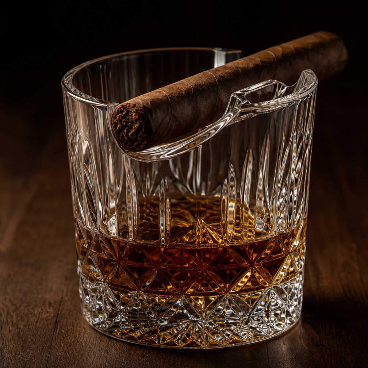 The Companion — Whisky Glass & Cigar Rest