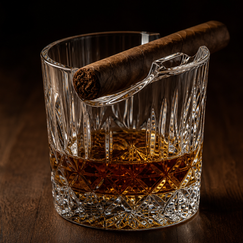 The Companion — Whisky Glass & Cigar Rest