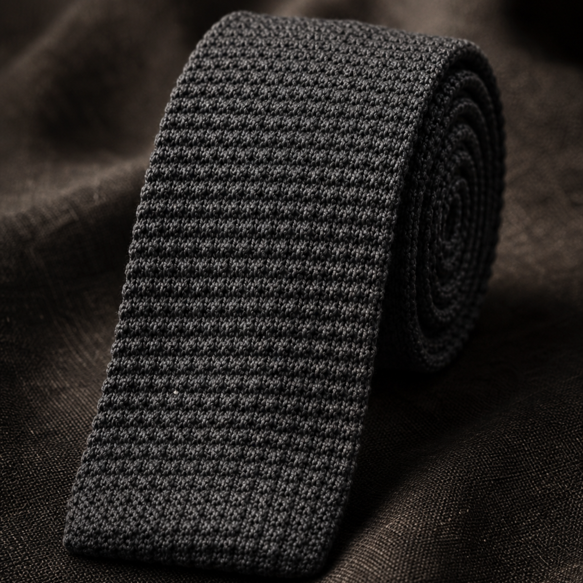 The Fellow — Charcoal Knit Tie