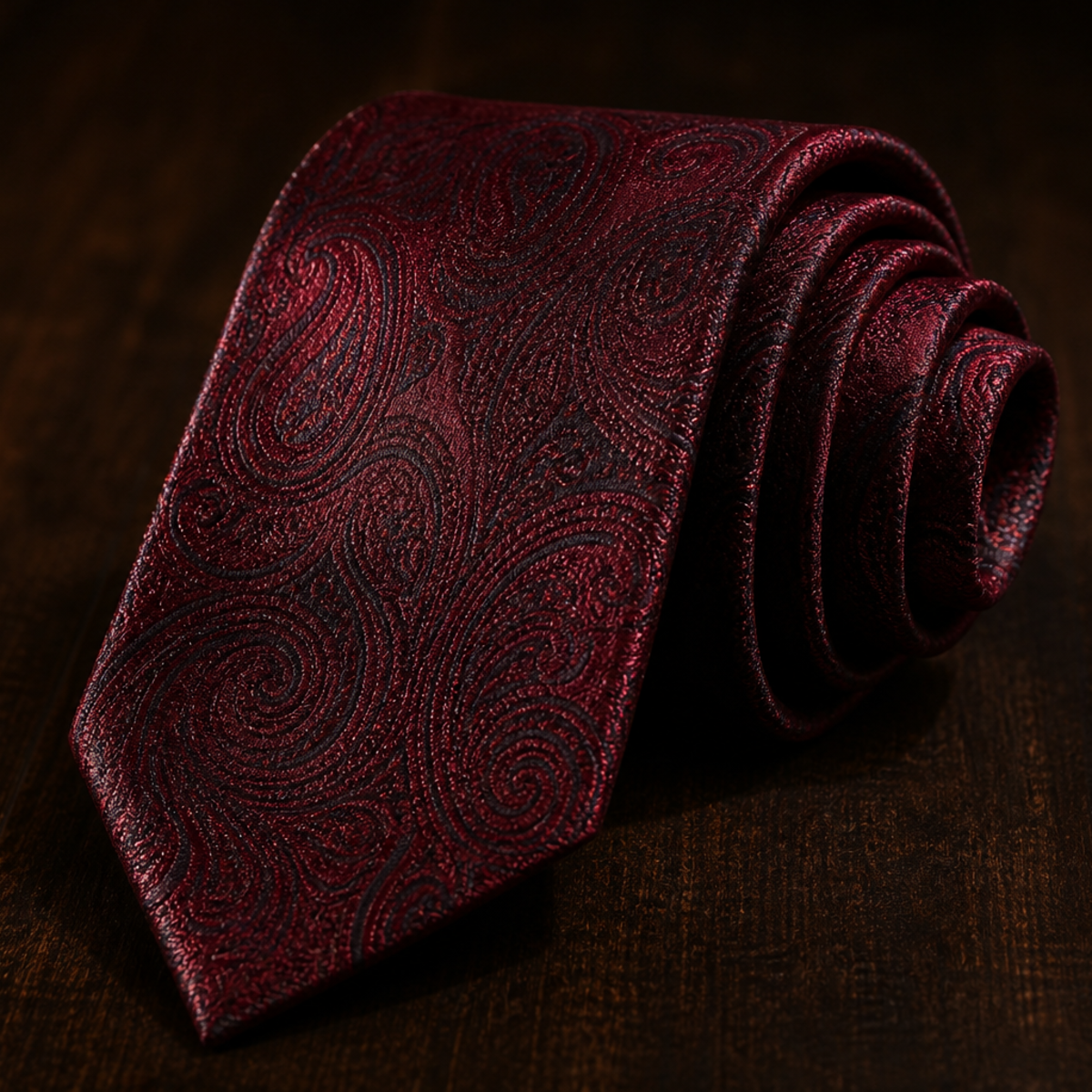 The Magistrate — Oxblood Paisley Tie