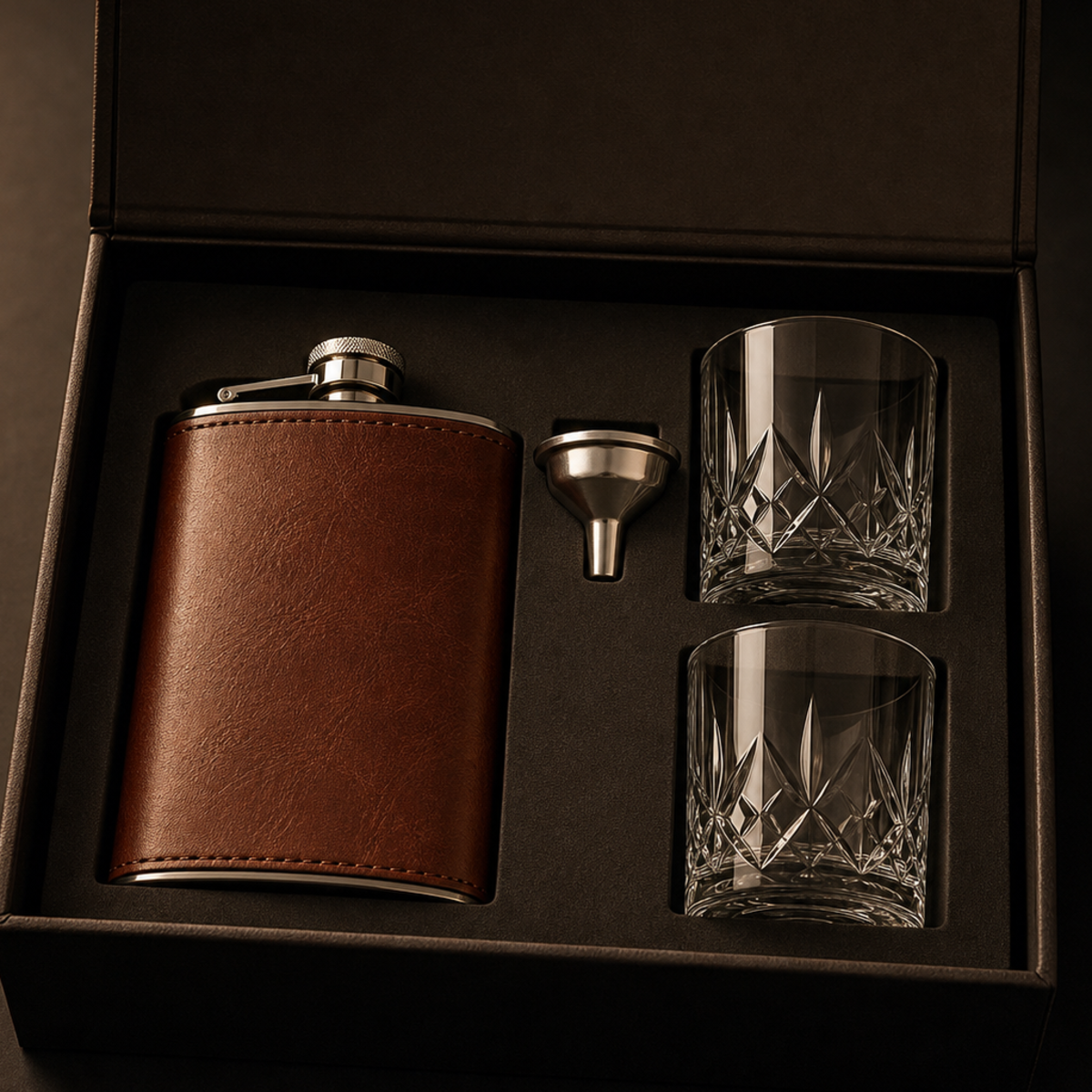 The Nightcap Case — Flask & Tumbler Set