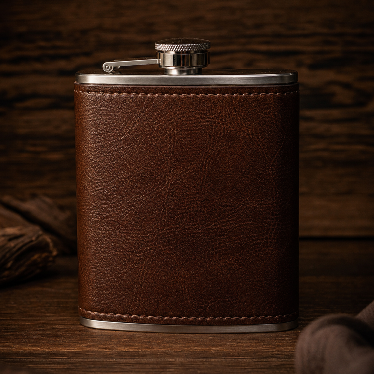 The Nightcap — Leather Hip Flask