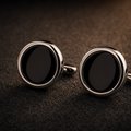 The Onyx — Black Stone Cufflinks