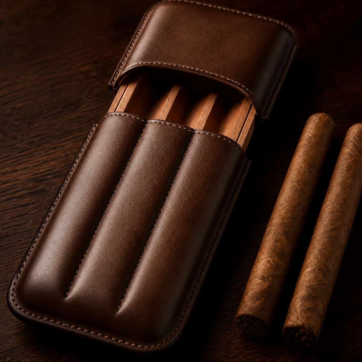 The Portmanteau — Leather Cigar Case