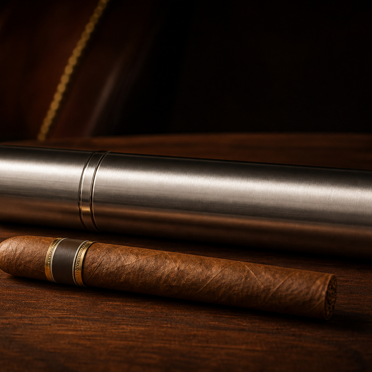 The Sentry — Stainless Cigar Tube