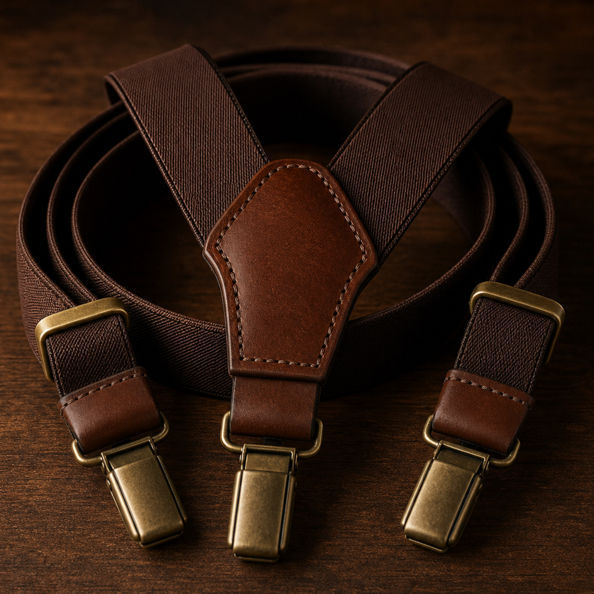 The Suspender — Leather-Trim Braces