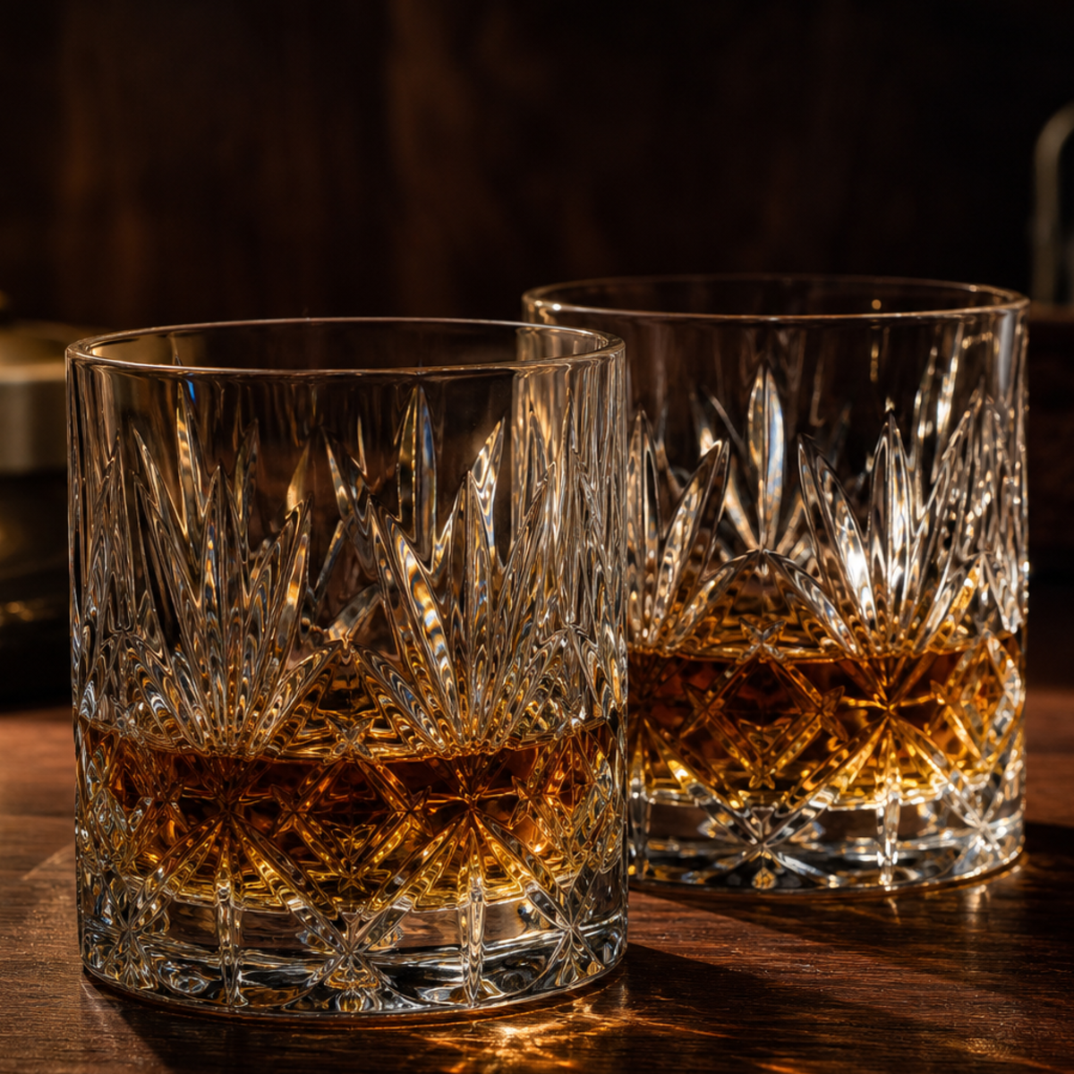 The Tumbler Pair — Crystal Whisky Glasses