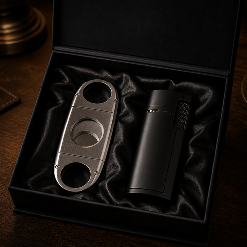 The Alderman's Pair — Cigar Cutter & Lighter Set